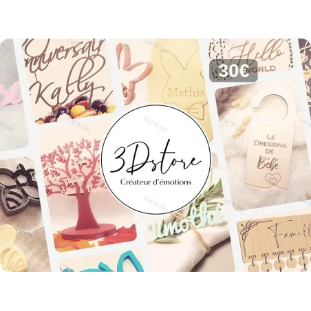 Carte Cadeau 3Dstore