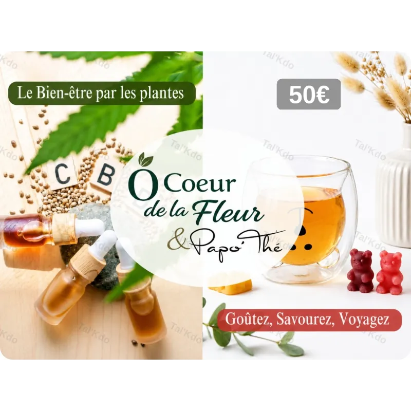 Carte Cadeau Ô Coeur de la Fleur - Papo'Thé