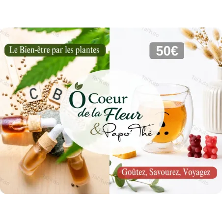 Carte Cadeau Ô Coeur de la Fleur - Papo'Thé