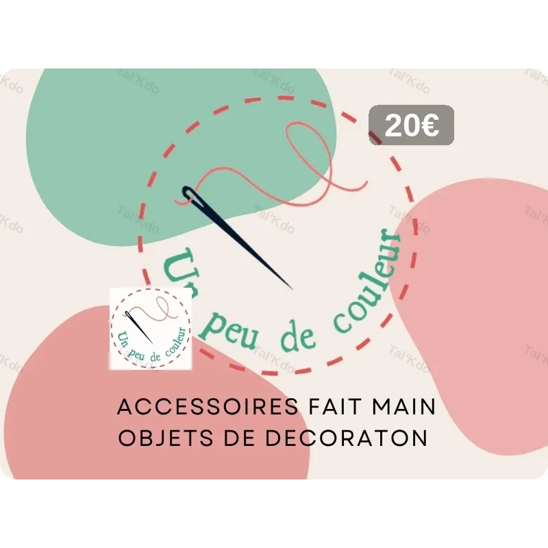 Carte Cadeau Un Peu de Couleur