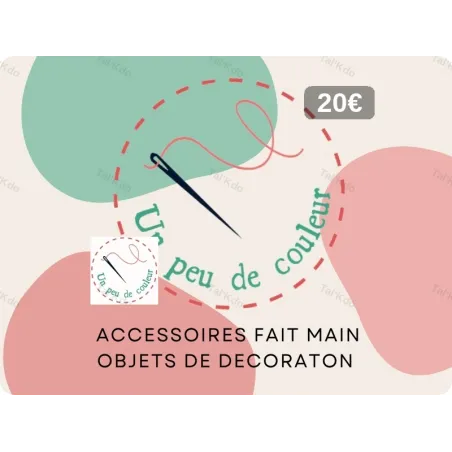 Carte Cadeau Un Peu de Couleur
