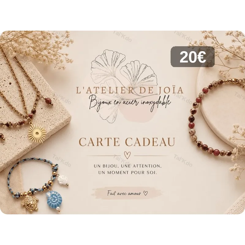 Carte Cadeau L'atelier de joïa