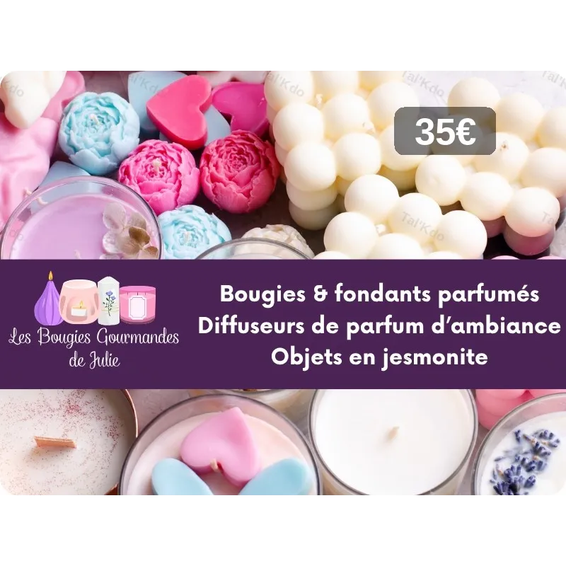 Carte Cadeau Les bougies gourmandes de julie