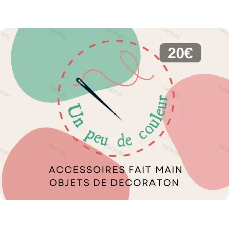 Carte Cadeau Un Peu de Couleur