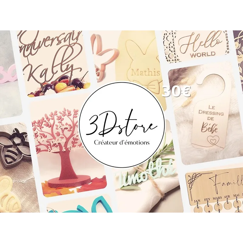 Carte Cadeau 3Dstore
