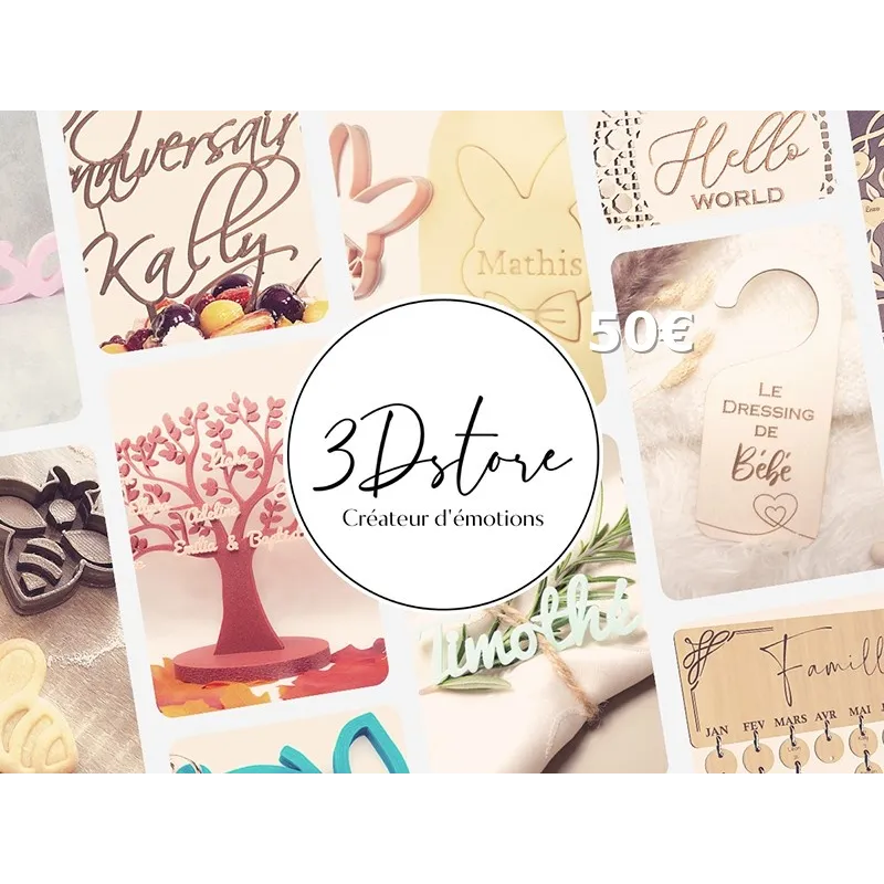 Carte Cadeau 3Dstore